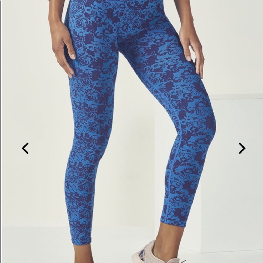 Blue high waisted leggings